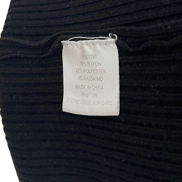 Crave Fame Retro 90s knit Ribbed Black Rainbow Striped Shirt Mini Dress Size XL - Picture 6 of 8